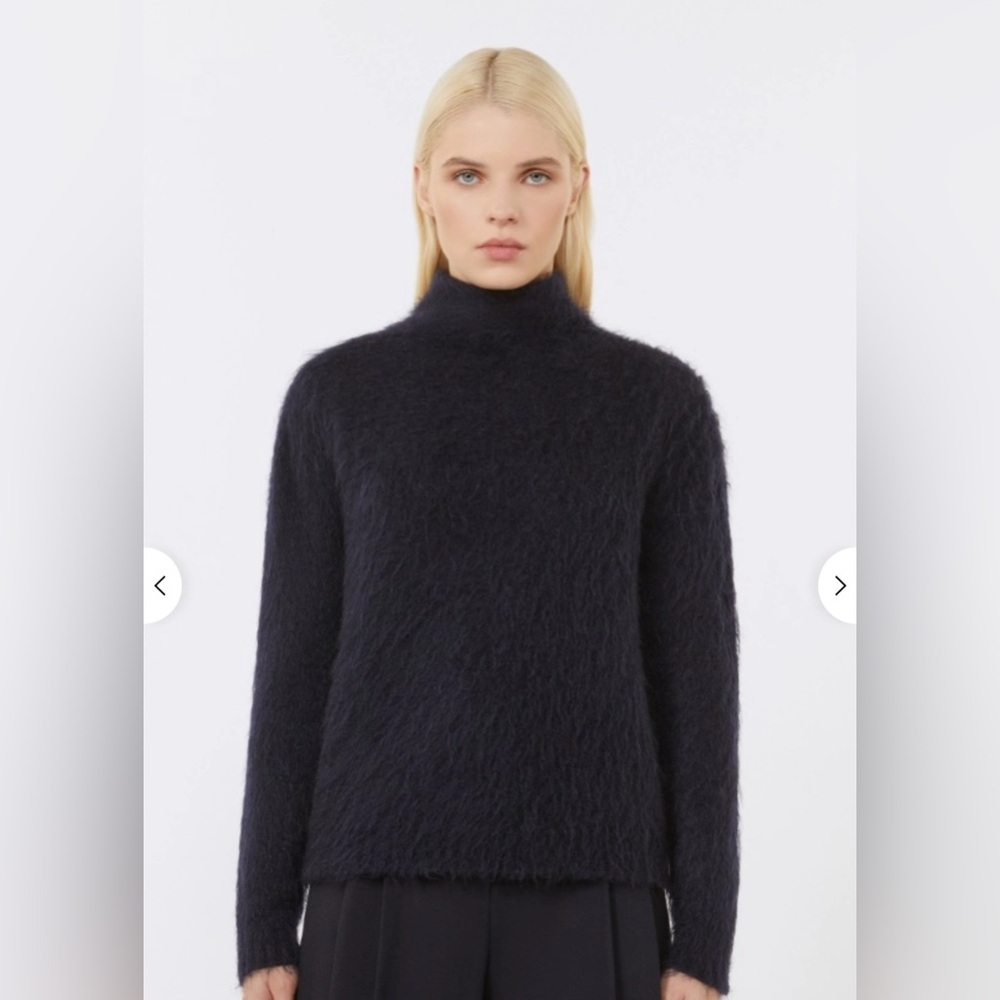 MaxMara Mohair Blend Turtleneck Sweater in Camel